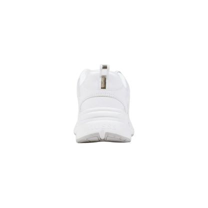 White Polyester Chunky Sneakers