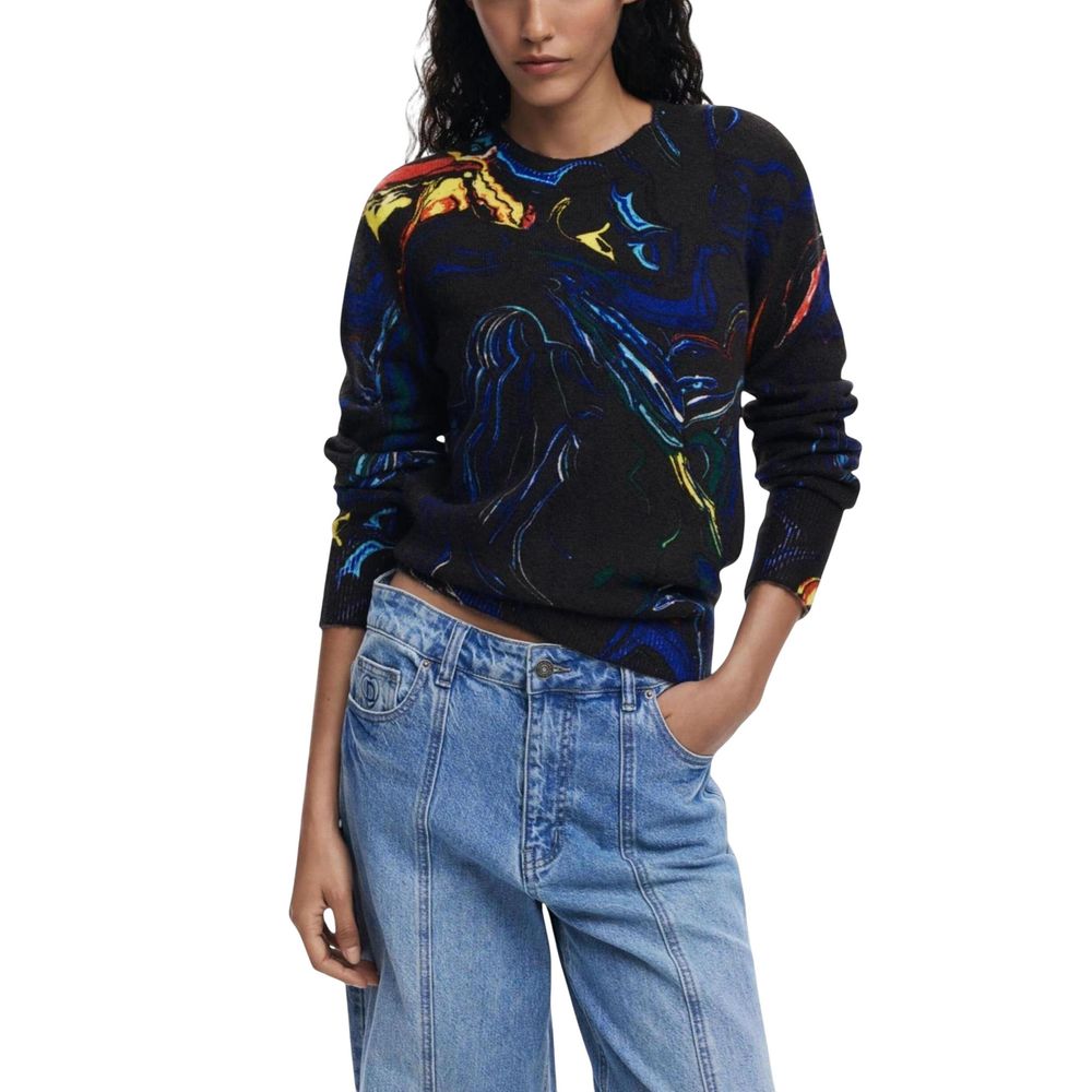 Black Marabou Sweatshirt