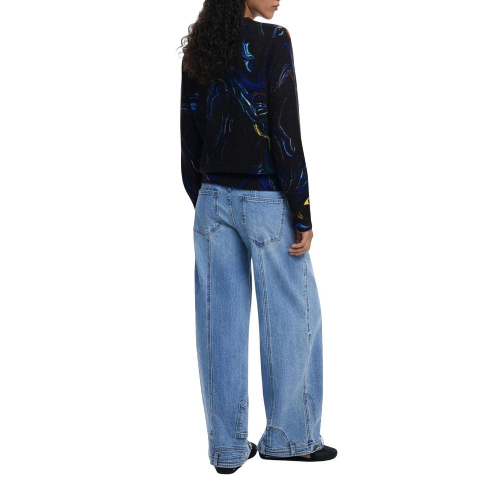 Black Marabou Sweatshirt