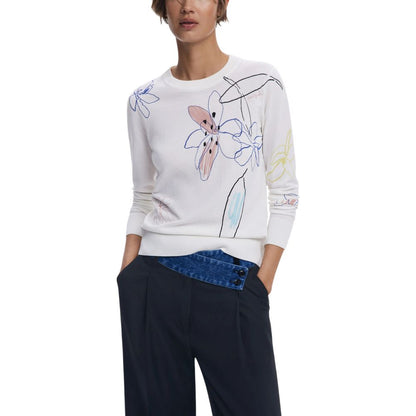Cream Viscose Sweatshirt