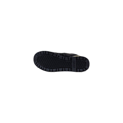 Black Artificial Leather Platform Sneakers
