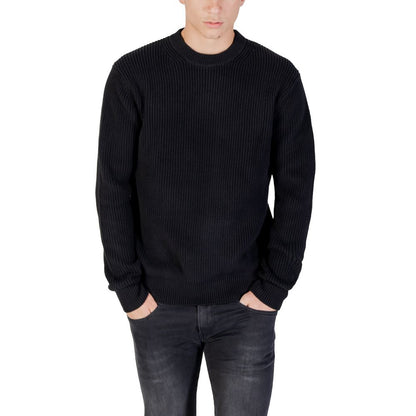 Black Cotton Sweatshirt