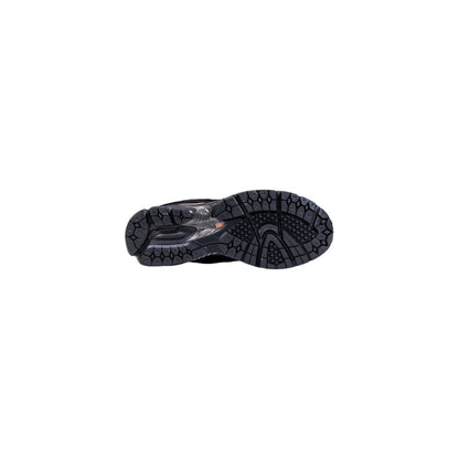 Black Suede Leather Athletic Sneakers