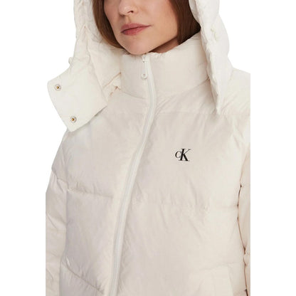 Cream Polyamide Coat