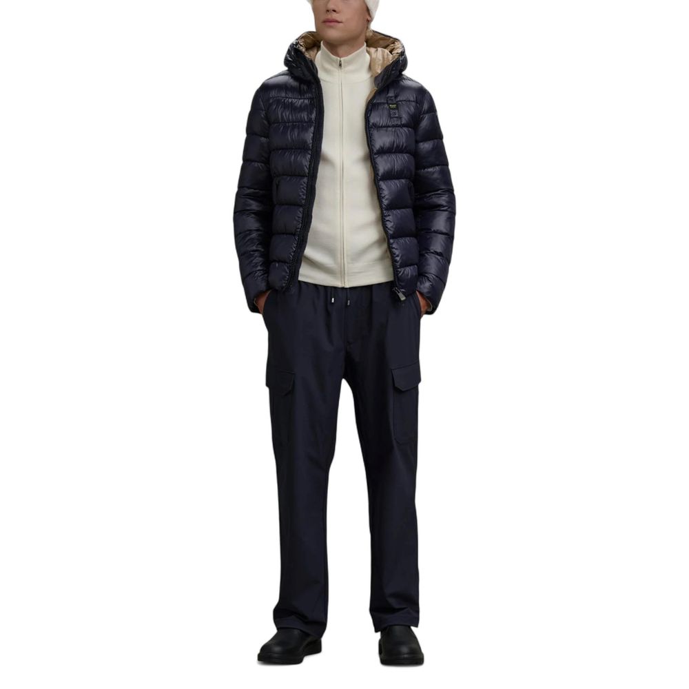 Blue Polyester Coat