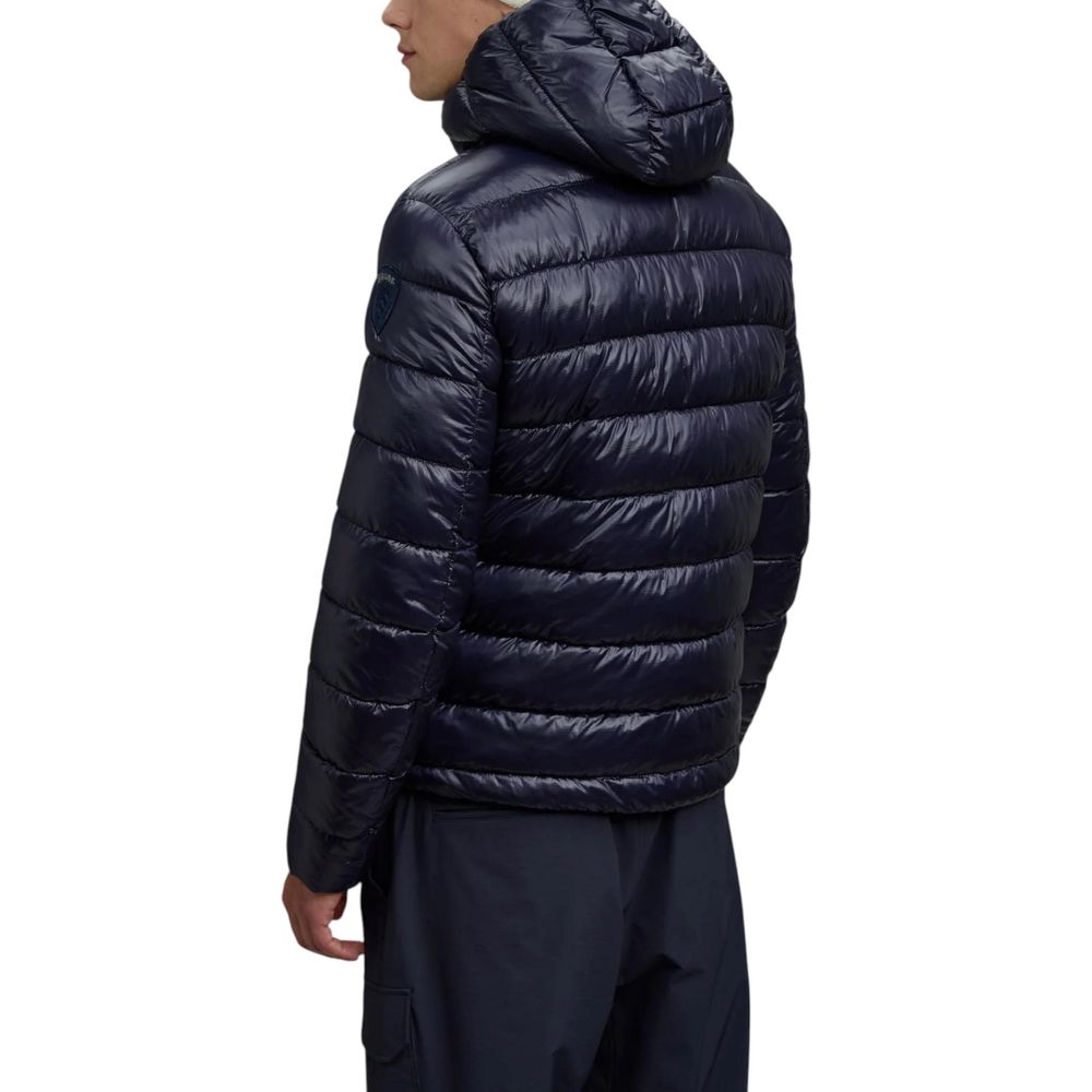 Blue Polyester Coat