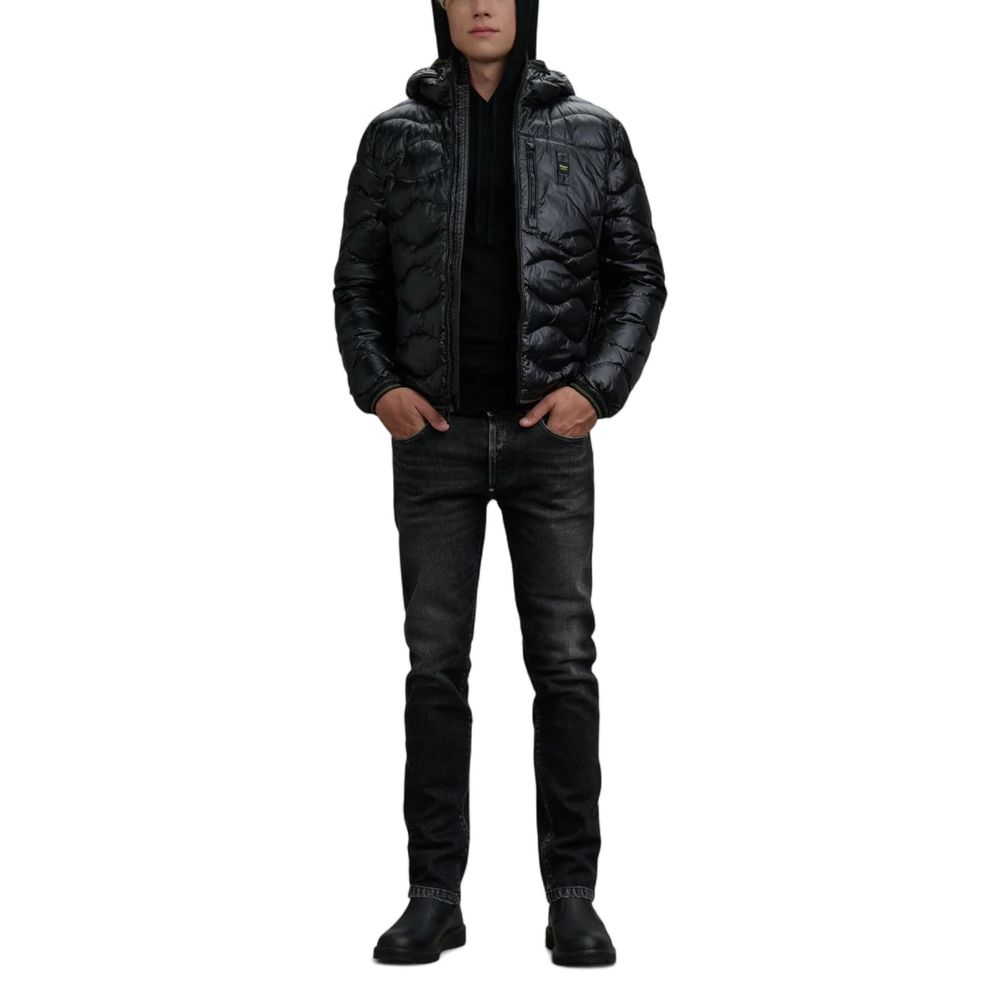 Black Polyamide Full-Length Jacket