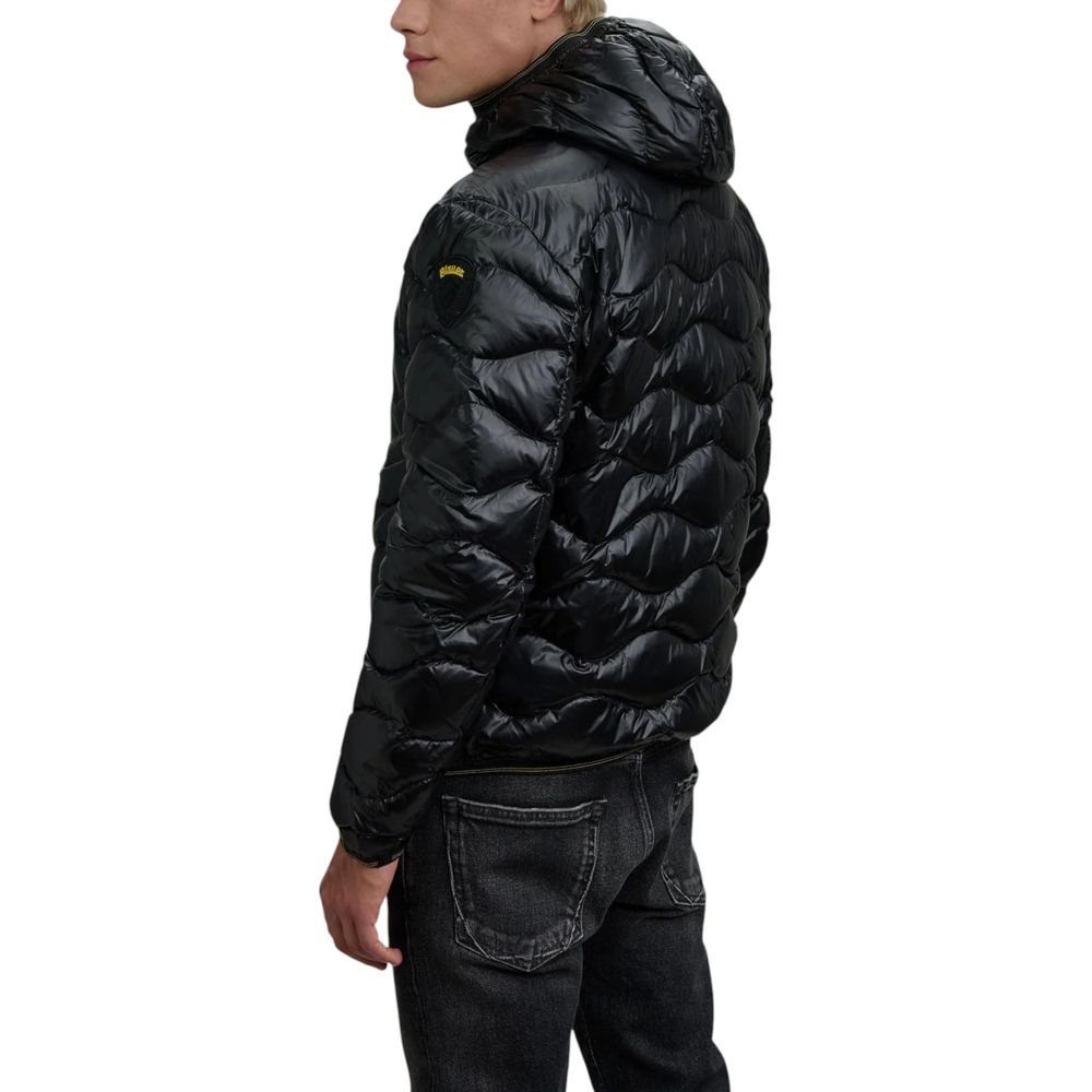 Black Polyamide Full-Length Jacket