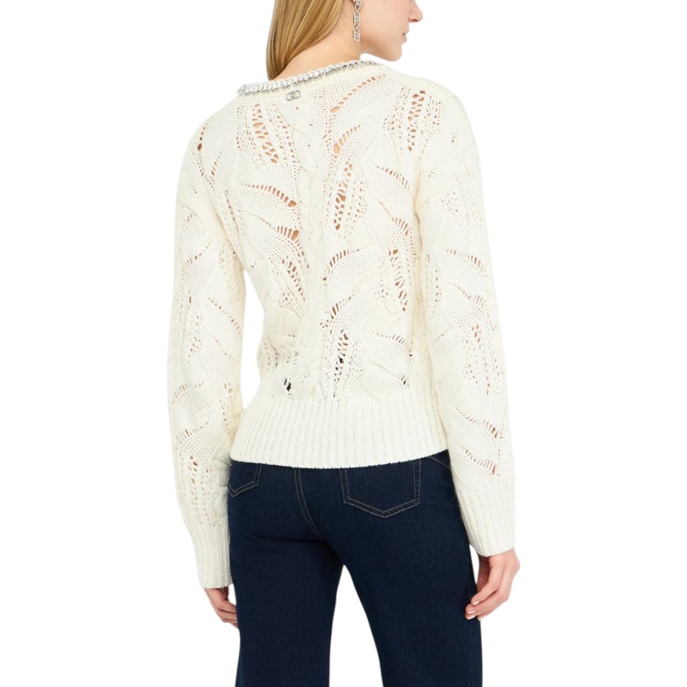 White Marabou Sweatshirt