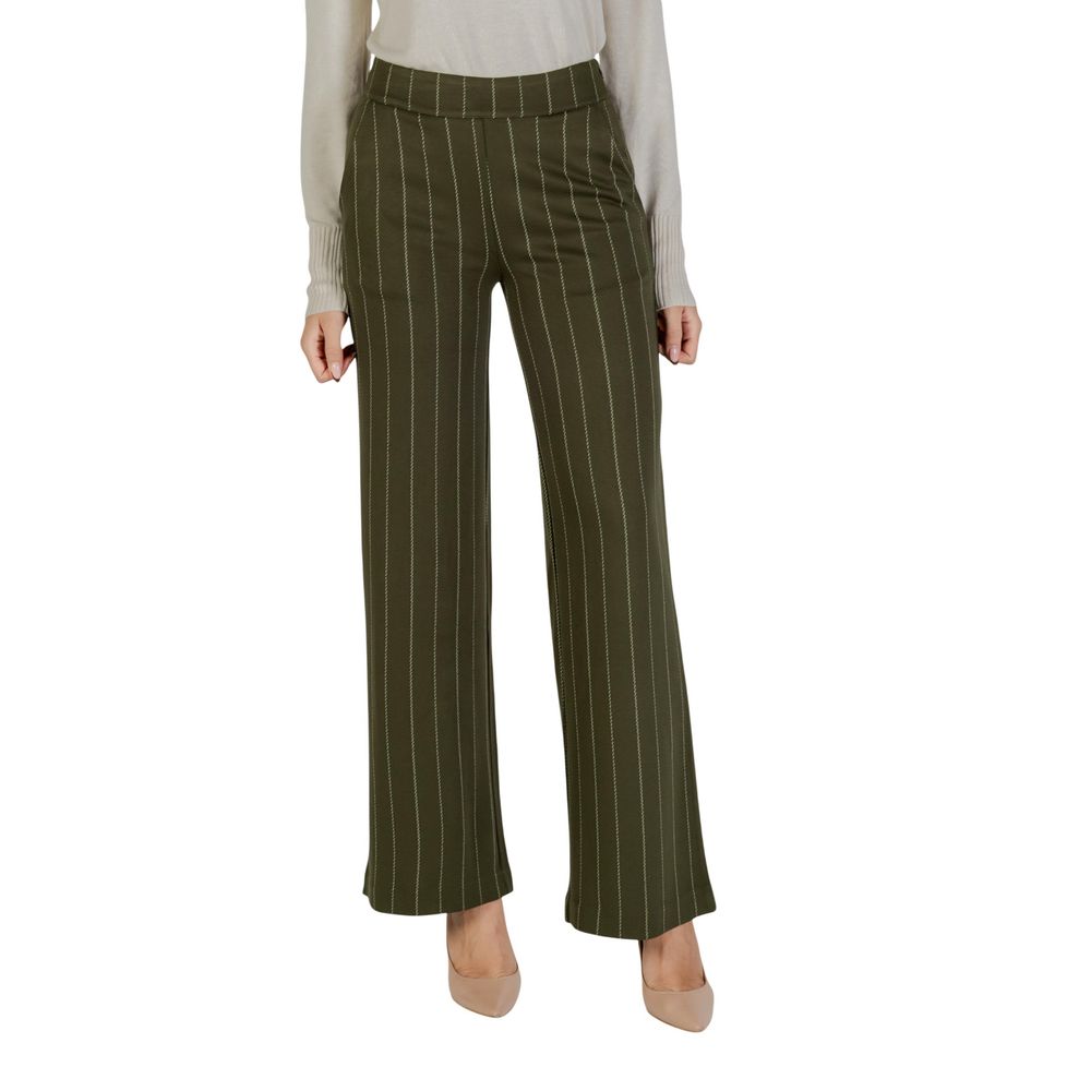 Bicolor Viscose Casual Pants