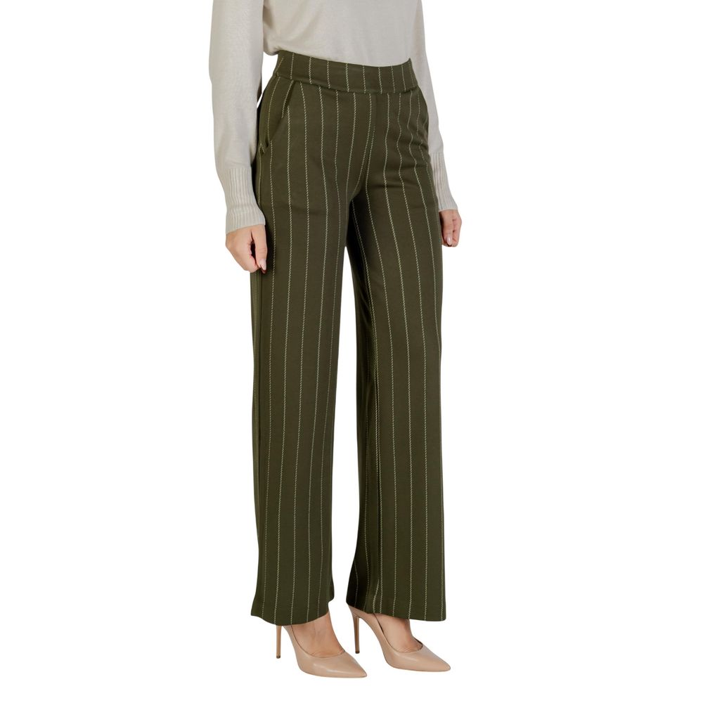 Bicolor Viscose Casual Pants