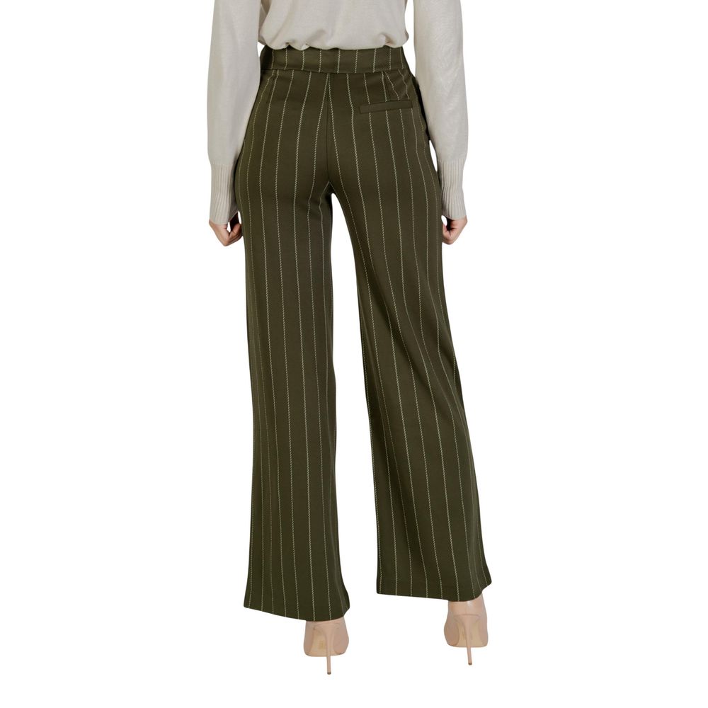 Bicolor Viscose Casual Pants