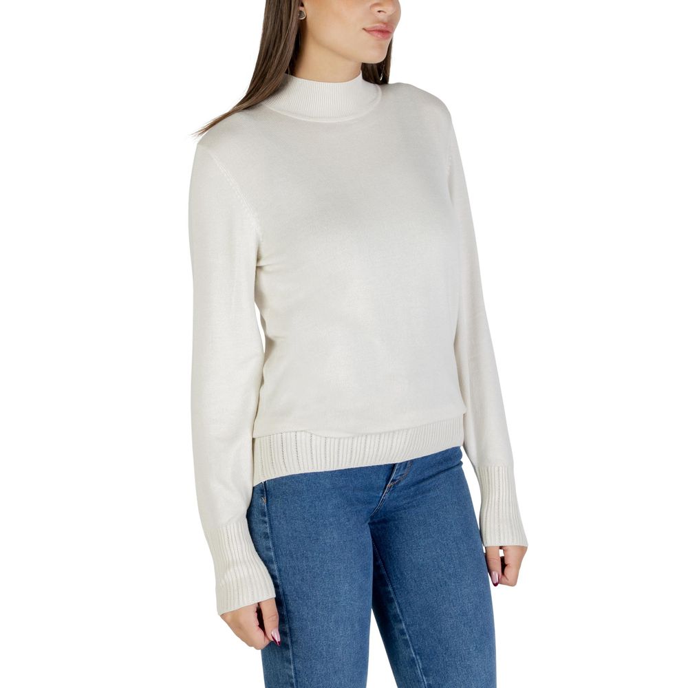 Beige Viscose Turtleneck