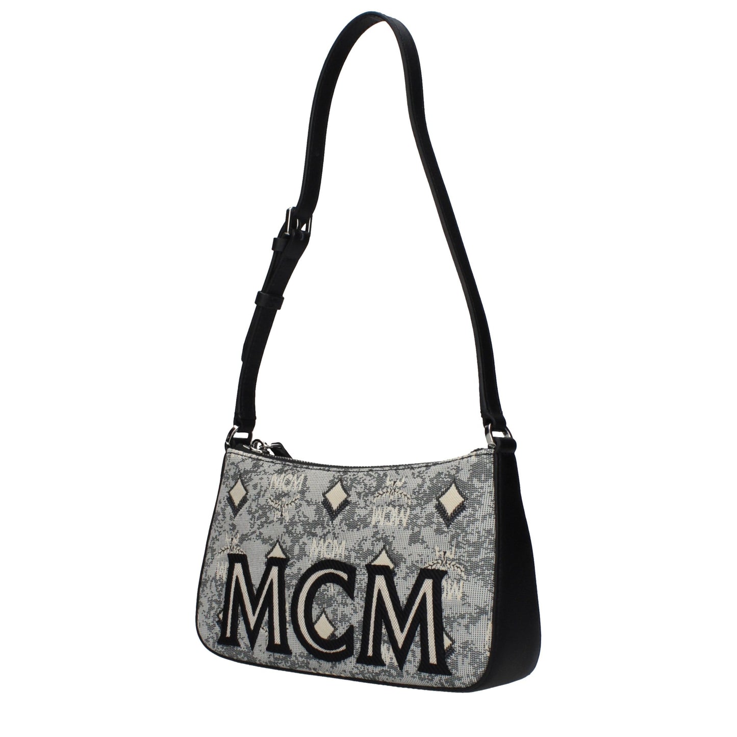 Gray Fabric Crossbody Bag
