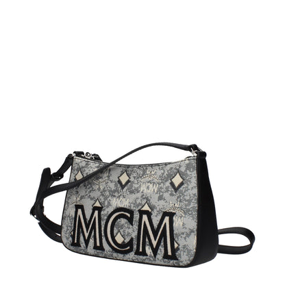 Gray Fabric Crossbody Bag