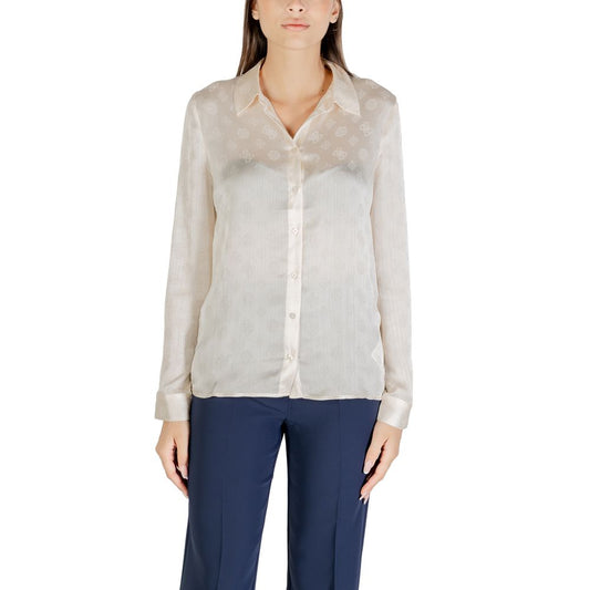 Beige Polyester Blouse