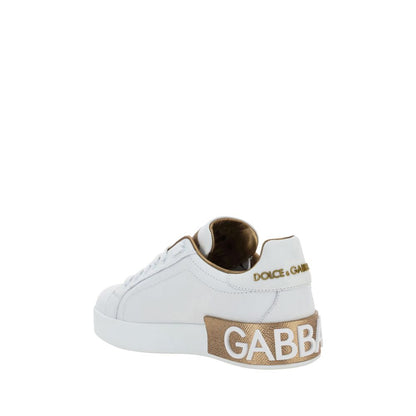 White Calf Leather Bos Taurus Low Top Sneakers