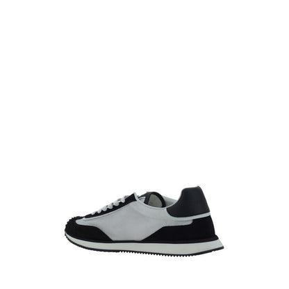 White Fabric Athletic Sneakers