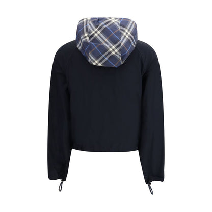 Blue Polyamide Full-Length Jacket