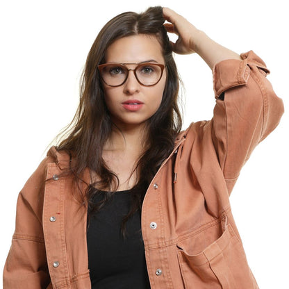 Brown Metal & Plastic Glasses (Frames)