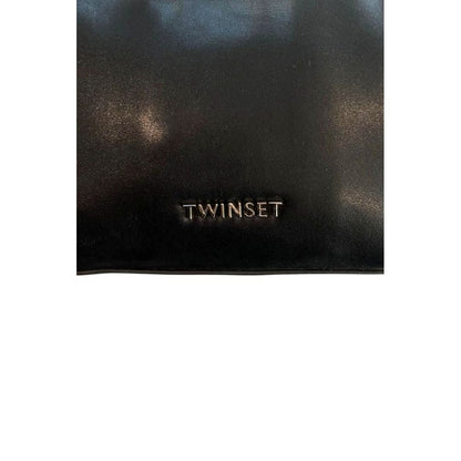 Black Polyurethane Women Shoulder Bag