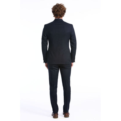 Blue Wool Two-Piece Suit