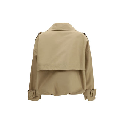 Beige Cotton Trench Coat