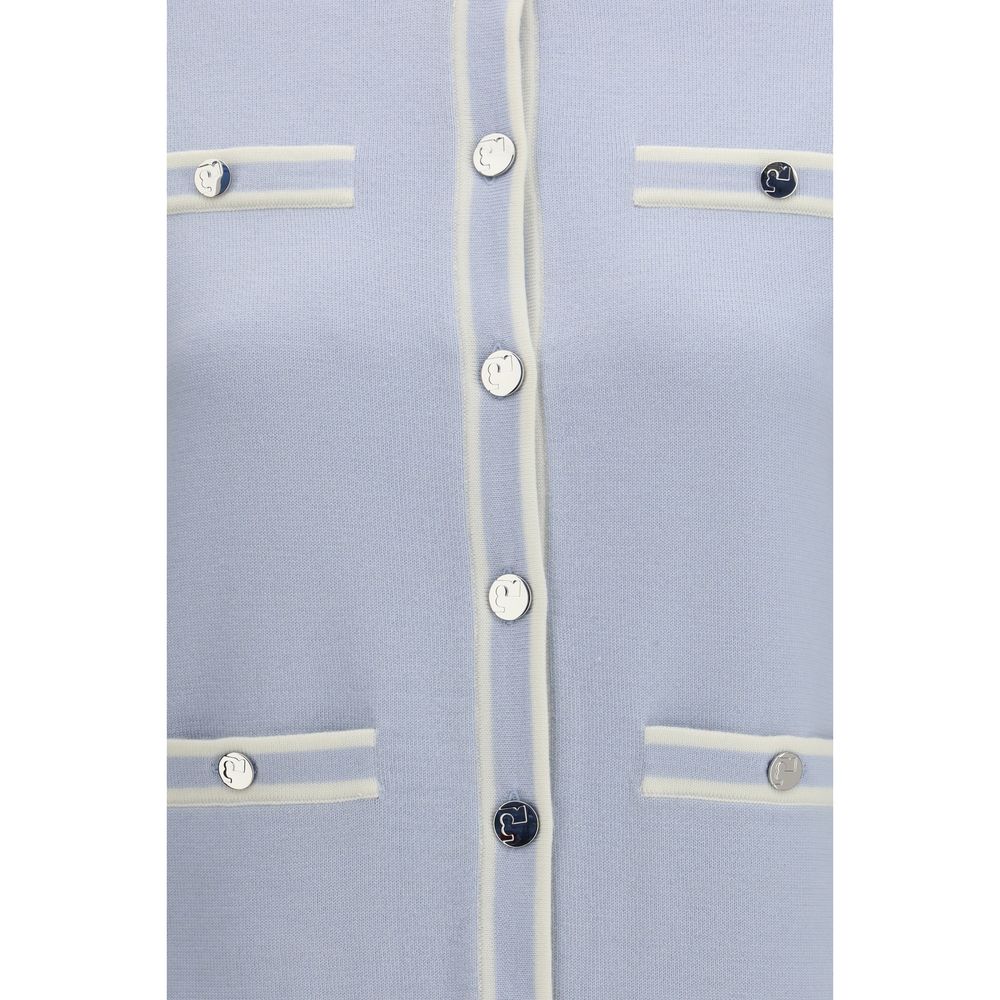Blue Wool Cardigan
