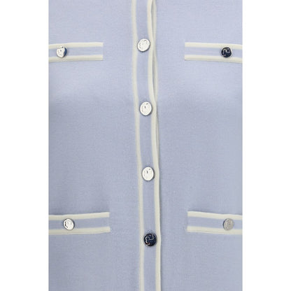 Blue Wool Cardigan