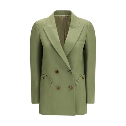 Bicolor Linen Blazer
