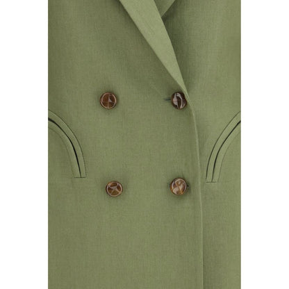 Bicolor Linen Blazer