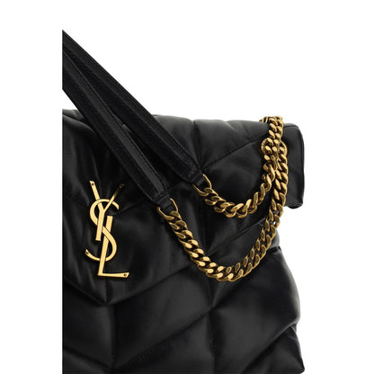 Black Lamb Leather Shoulder Bag