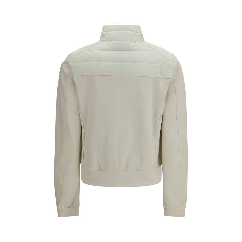 White Polyamide Bomber