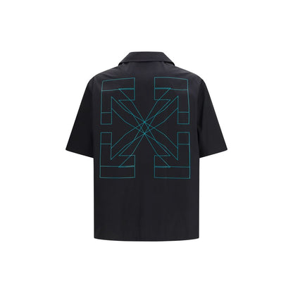 Black Cotton Shortsleeve Shirt