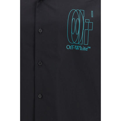 Black Cotton Shortsleeve Shirt