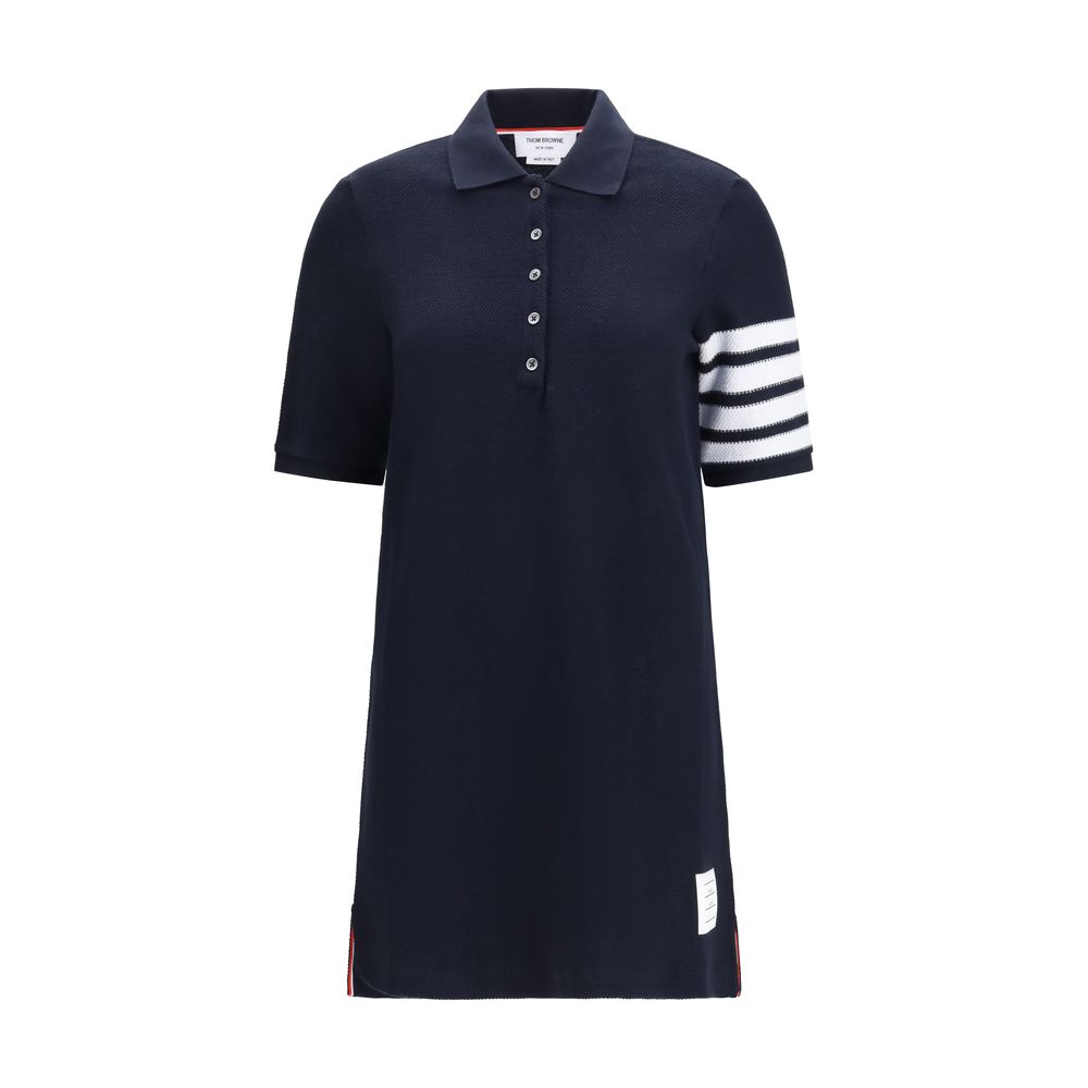 Blue Cotton Casual Dress