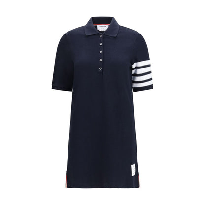 Blue Cotton Casual Dress