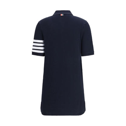 Blue Cotton Casual Dress