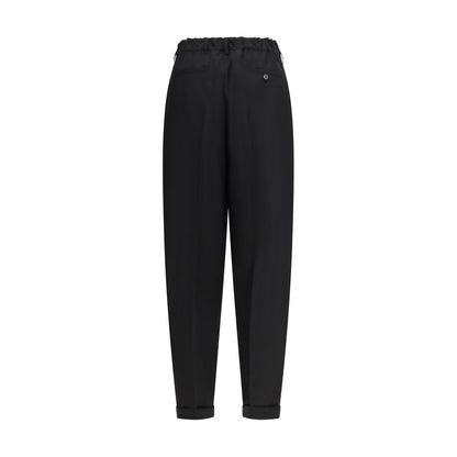 Black Wool Casual Pants