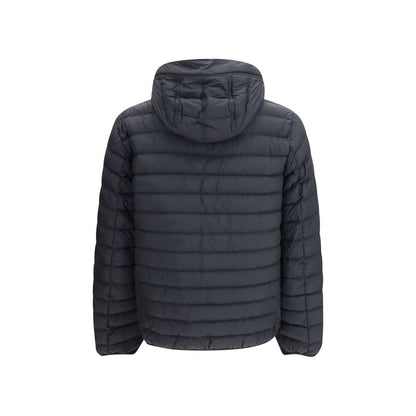 Blue Polyamide Full-Length Jacket
