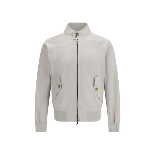 White Polyester Bomber