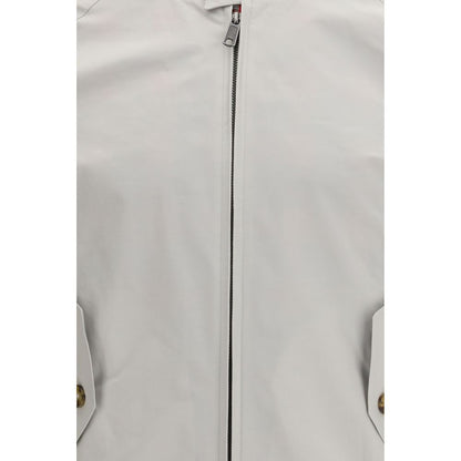 White Polyester Bomber