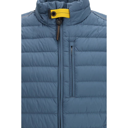 Blue Polyester Sleveless Jacket