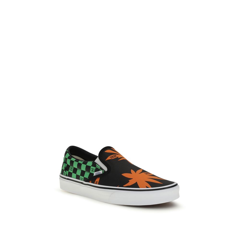 Multicolor Cotton Low Top Sneakers