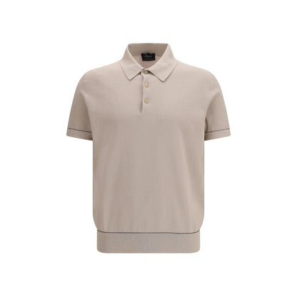 Beige Cotton Polo Shirt