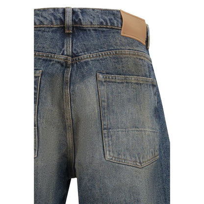 Blue Cotton Relaxed Fit Jeans