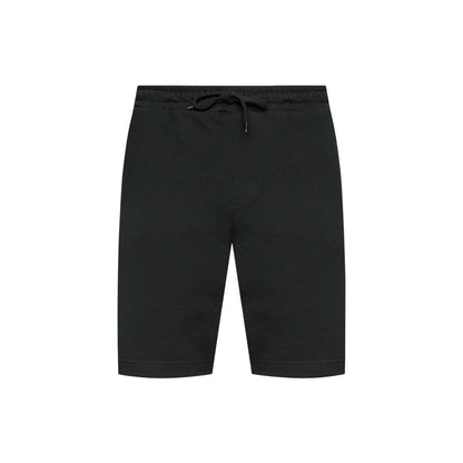 Black Cotton Bermuda Shorts