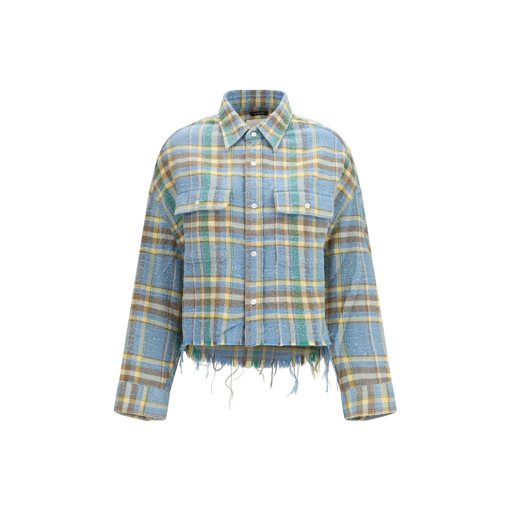 Blue Wool Pattern Shirt