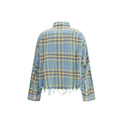 Blue Wool Pattern Shirt
