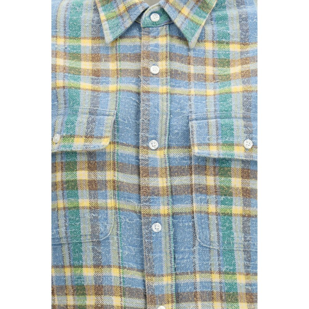 Blue Wool Pattern Shirt